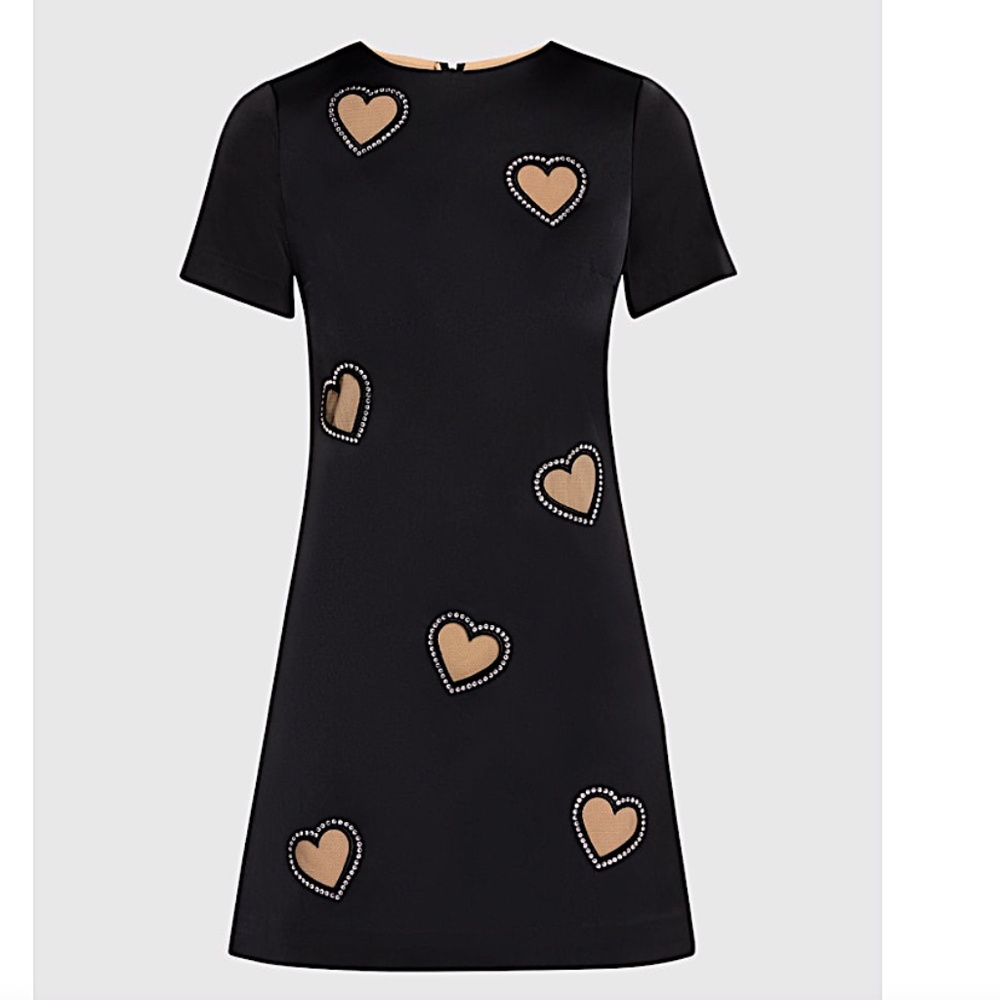 Alice + Olivia Clyde Embellished Heart Minidress